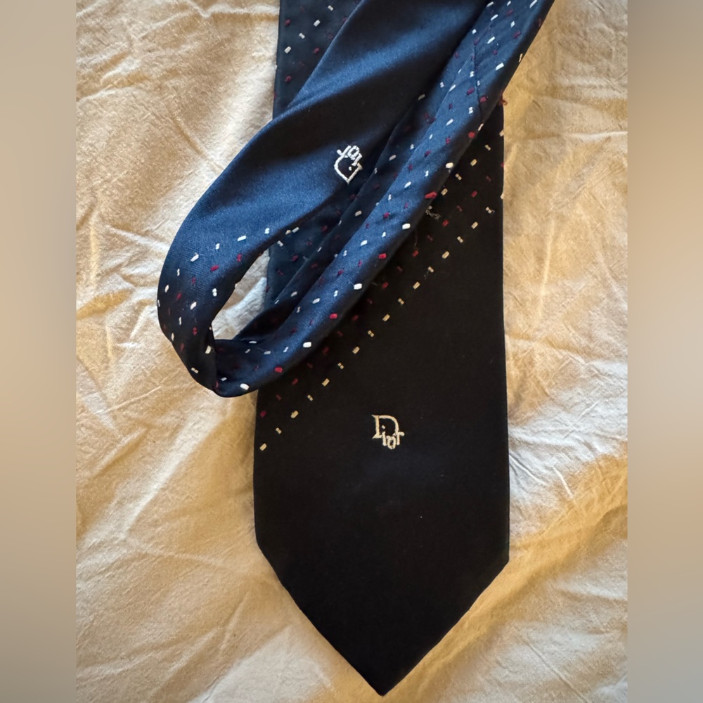 Vintage Christian Dior Navy Tie